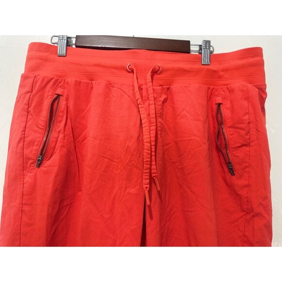 Athleta Trekkie North Joggers Womens 16 XL Tall Orange Drawstring Outdoor Hiking - Picture 11 of 14